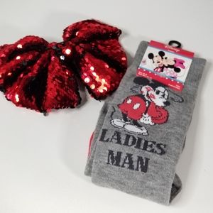 Disney Mickey Mouse "Ladies Man" Mens Crew Sock 1 pair